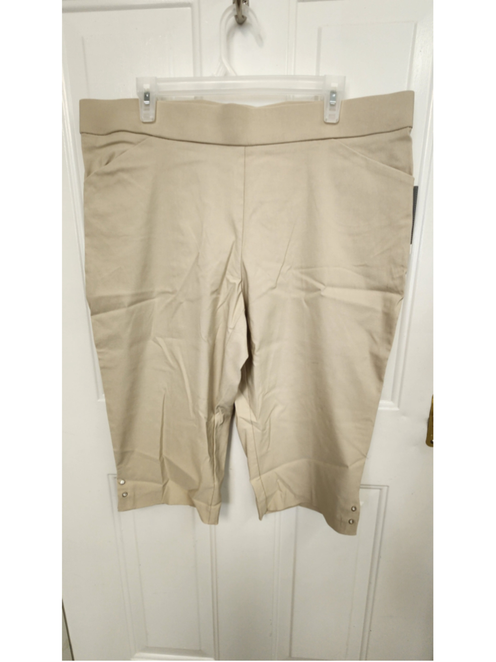 Counterparts Luxe Stretch Cropped Pants Beige Size XL